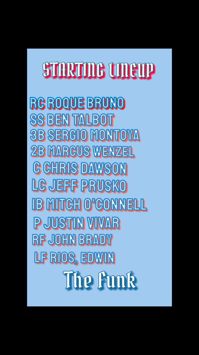 FunclesSoftball's tweet image. 8p Let's get Funky 😎