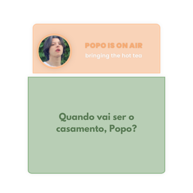 pomelocast's tweet photo. Que casamento??? Quem vai casar e não me avisou?!! https://t.co/x4ZdDGTzzm