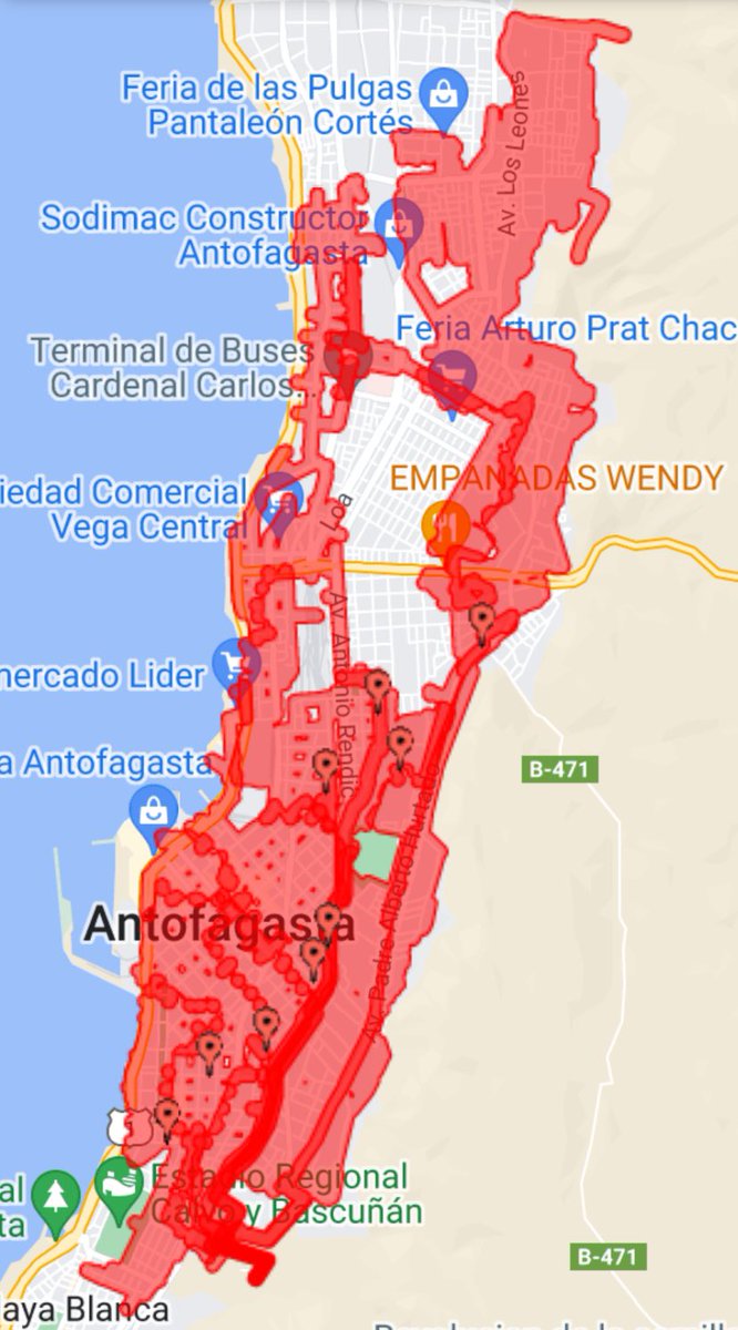 RadioAftaOnline's tweet photo. #Antofagasta | EXTENSO CORTE DEL SUMINISTRO ELÉCTRICO AFECTA A MÁS DE 41 MIL DOMICILIOS DE LA CAPITAL REGIONAL.

La interrupción de suministro se debe a una falla en la línea de 110kv Esmeralda-Centro, propiedad de la empresa TRANSEMEL, no relacionada a CGE. Según información están en coordinación con la compañía dueña del tendido eléctrico a la espera de que realicen maniobras de recuperación del servicio.

La empresa eléctrica contempla su reposición aproximada a las 00:00 horas de mañana martes 18 de Junio.