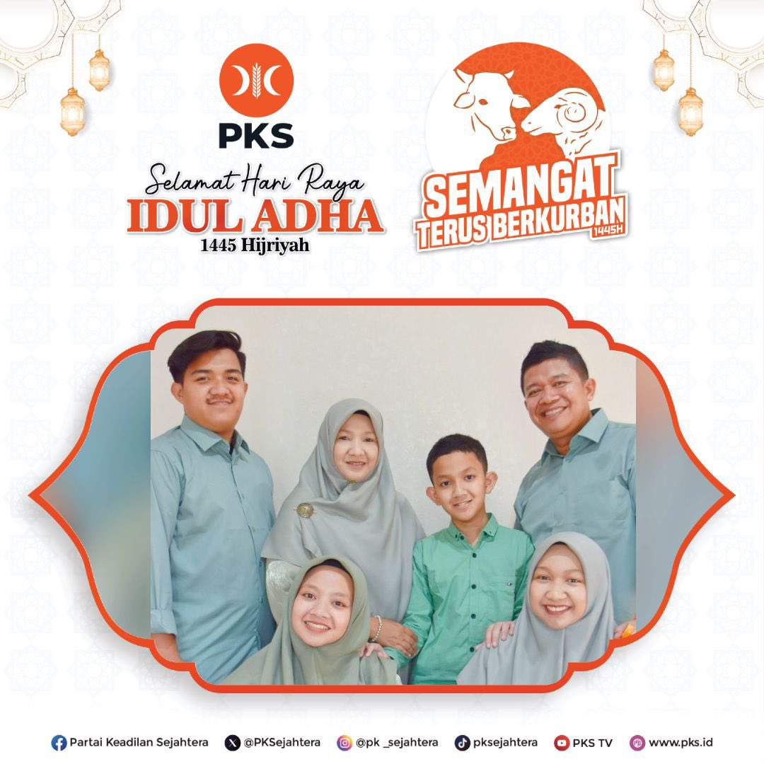 Selamat Hari Raya Idul Adha 1445 H
Semoga hikmah pengorbanan Nabi Ibrahim as dan Nabi Ismail as menjadi penguat untuk teman-teman yang baru saja berjuang dalam pileg namun tidak terpilih.
Yakinlah, semua akan Allah gantikan dengan yang lebih baik🥰
Semangat berkurban 💪