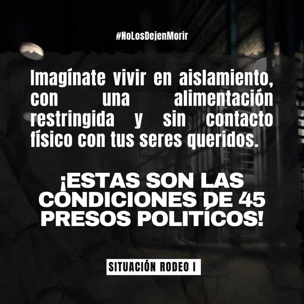 AndreinaBaduel's tweet photo. #Atencion‼️

El Rodeo I , nuevo Centro de Tortura en Venezuela.

Los invito a leer y a difundir por favor, en estas CONDICIONES INHUMANAS, el régimen mantiene en cautiverio a mi hermano @jbaduel y a más de 45 Presos Políticos.

#NoLosDejenMorir
🆘🆘🆘🆘🆘🆘🆘

@KarimKhanQC https://t.co/IynhYihinj