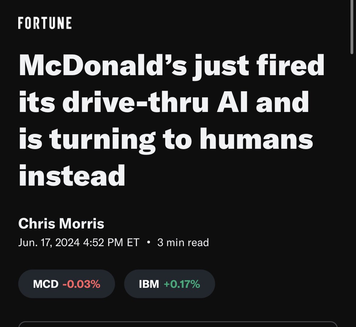 QZwealth's tweet photo. How long until McDonalds announces a new partnership with OpenAI? $MCD $IBM $MSFT https://t.co/Ozlzdy6Zbk