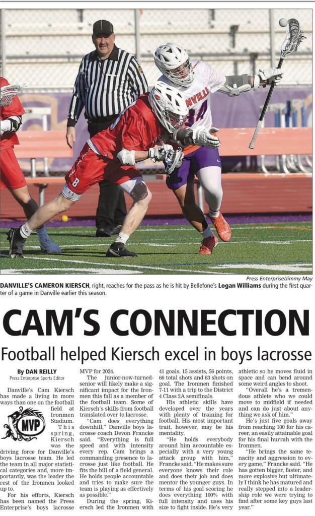 Honored to be named Press Enterprise boys lacrosse MVP in my 2nd sport. Thanks for the article <a href="/Dan_Reilly51/">Dan Reilly</a>. <a href="/VAPORTRAIL2471/">VAPORTRAIL247 SPEED TRAINING</a> <a href="/JoeMento/">Joe Mento</a>