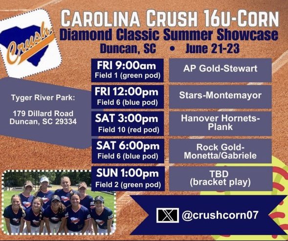 🥎🥎🥎 Back on the Field this weekend!! Diamond Classic Summer Showcase🥎🥎🥎 #Crushlife
