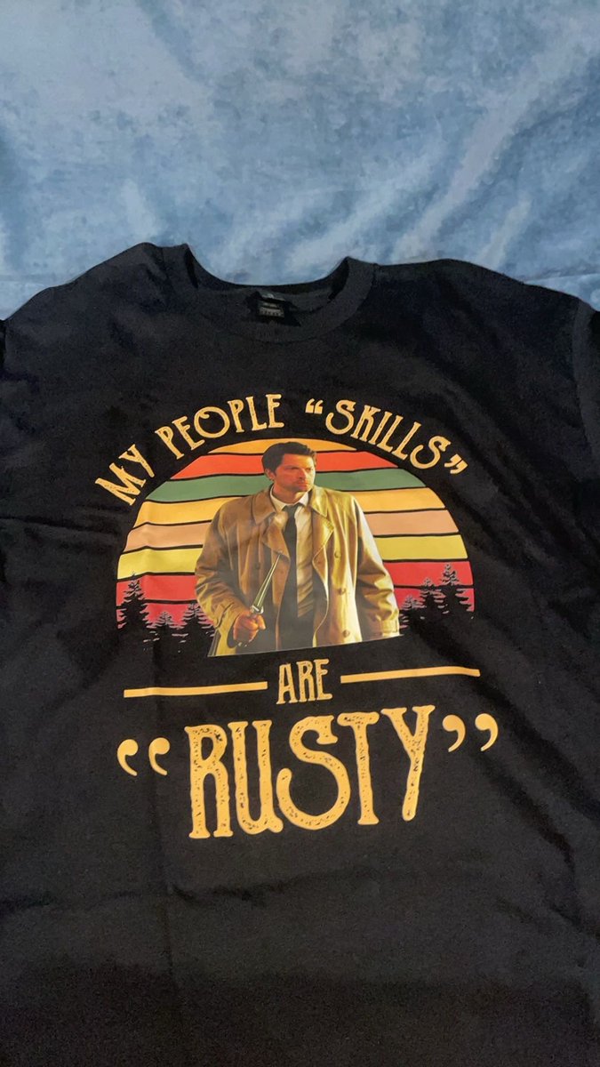 agathsol's tweet photo. My People "Skills" are "Rusty" 

I identify with Castiel so much. Even more so with these words in one word, I love this T-shirt. 😂😂😂💙

#Supernatural #CastielNovak #JimmyNovak #MishaCollins #SPN #SPNFamily https://t.co/EEt1dUFyOl