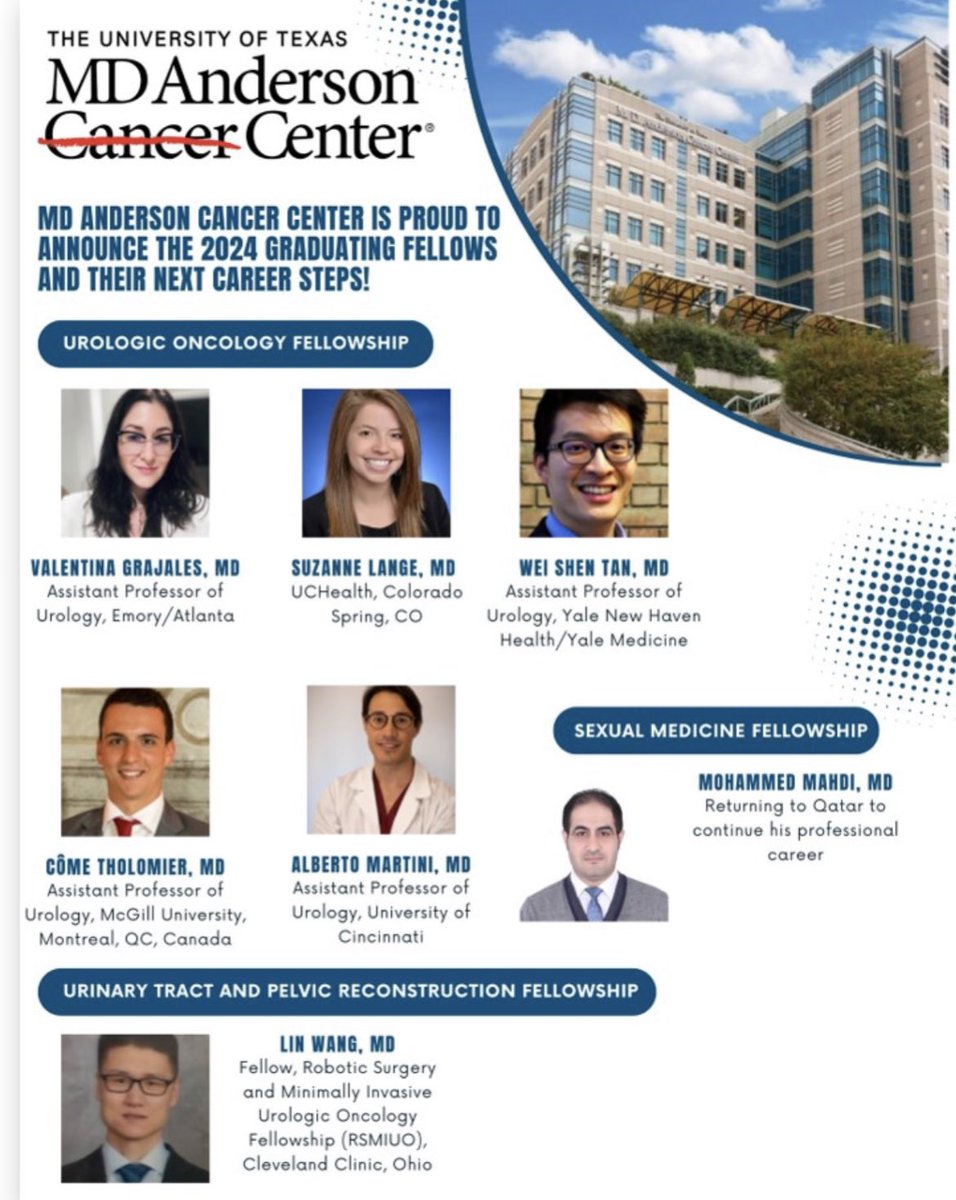 Brian F. Chapin (@chapinmd) on Twitter photo Congratulations to our fellowship class
Of 2024! We are proud of your accomplishments and wish you luck as you begin your faculty appointments.
#oncsurgery <a href="/MDAndersonNews/">MD Anderson Cancer Center</a> Congratulations to our fellowship class
Of 2024! We are proud of your accomplishments and wish you luck as you begin your faculty appointments.
#oncsurgery <a href="/MDAndersonNews/">MD Anderson Cancer Center</a>