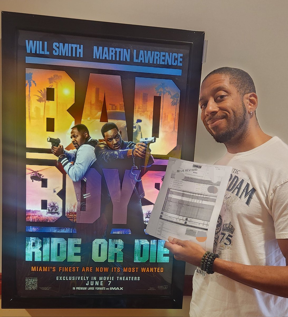 🤩Went to see #BadBoys today, amazing film! Blessed to say I was a part of it, had to take the script with me. I am grateful for all of it and excited to see what the universe has in store for me next. 🙏🏾
#badboysrideordie