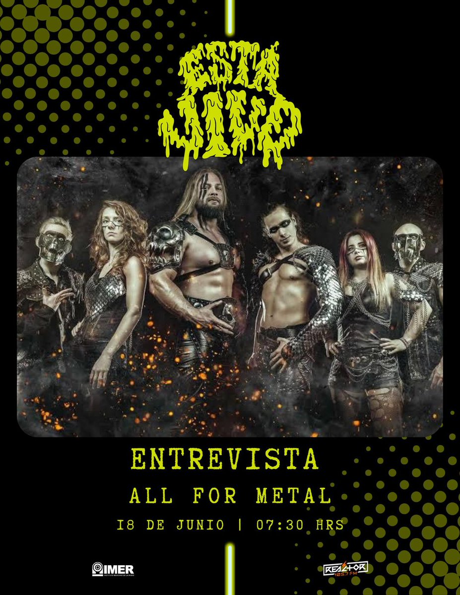 Reactor105's tweet image. #LiberaLaReacción que las mañanas tiene metal para todos, todas y todxs junto a @luisalaouija en #EstáVivo

No se la pierdan entre 6 y 8 AM ya que en unos minutos  con compartirá la plática que tuvo con #AllForMetal 🤘🔥