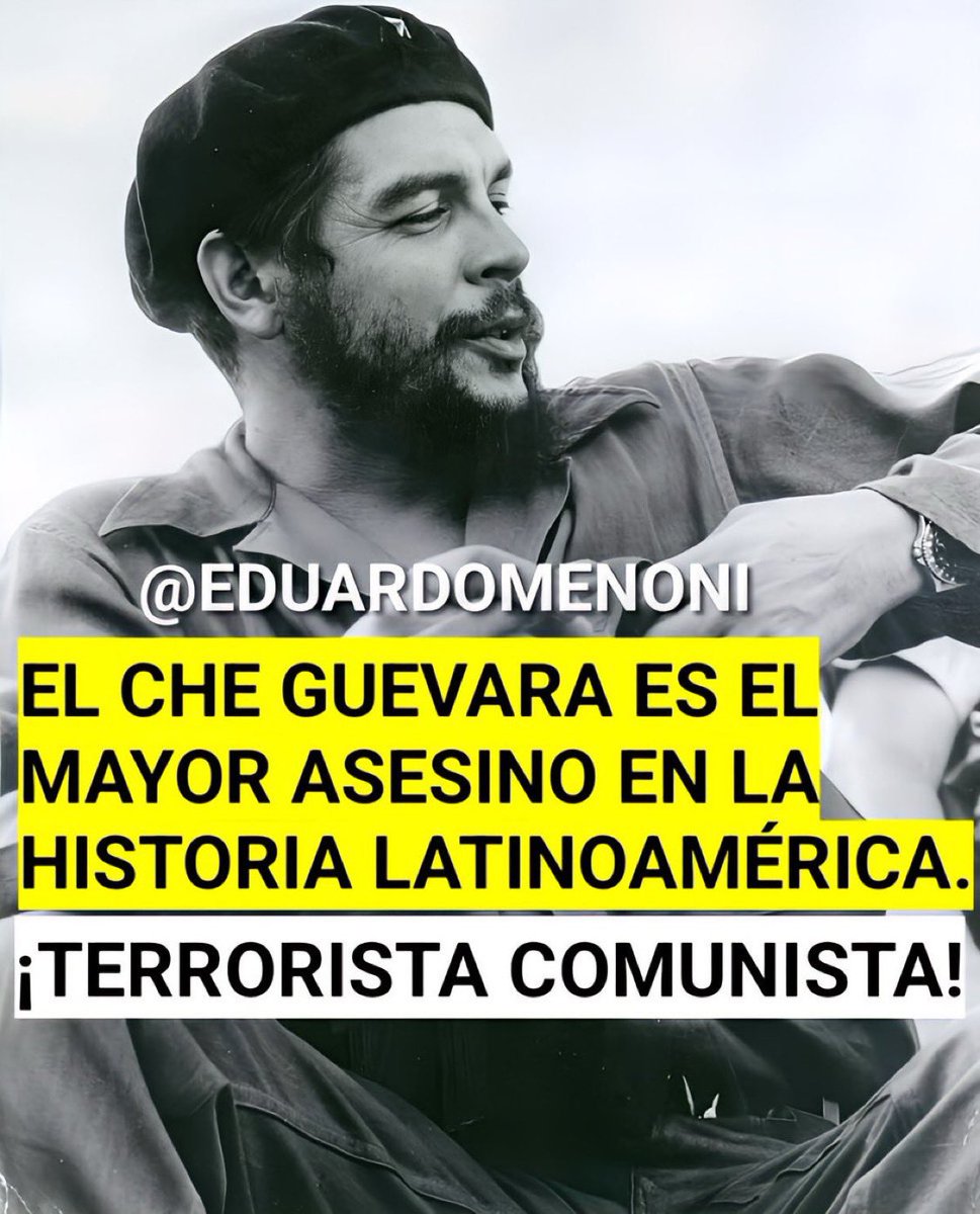 eduardomenoni's tweet photo. Levanta la mano ✋🏼 si tienes claro que el Che Guevara era una basura comunista. https://t.co/0y2OJ81Jk9