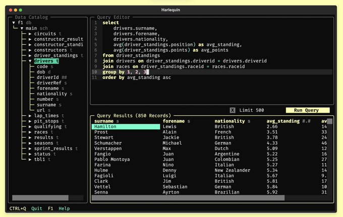 harlequin screenshot