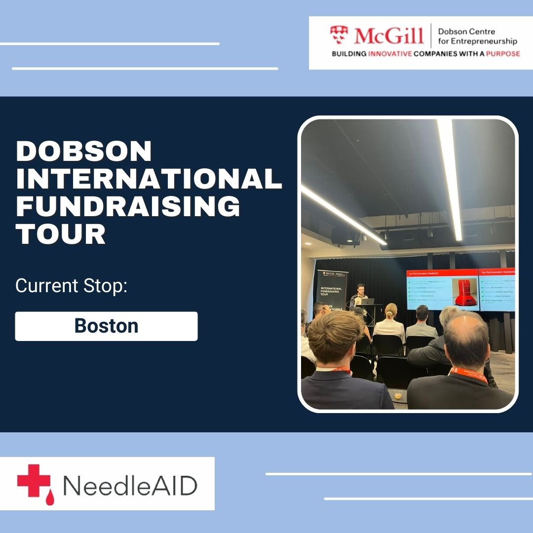 We are so grateful to for the opportunity to pitch in Boston as part of the McGill Dobson International Fundraising Tour!

A huge thank you to the McGill Dobson Centre for Entrepreneurship for the platform to present NeedleAid. #McGillDobson #Entrepreneurship  <a href="/DobsonCentre/">McGill Dobson Centre</a>