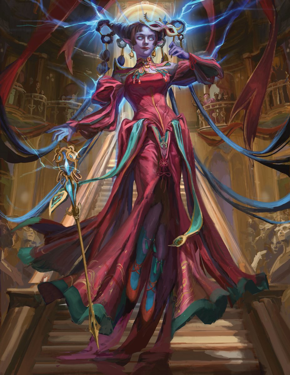 Chapter art for the Sorcerer (I'm guessing Aberrant Sorcery) by Evyn Fong, appearing in the 2024 D&amp;D Player's Handbook.