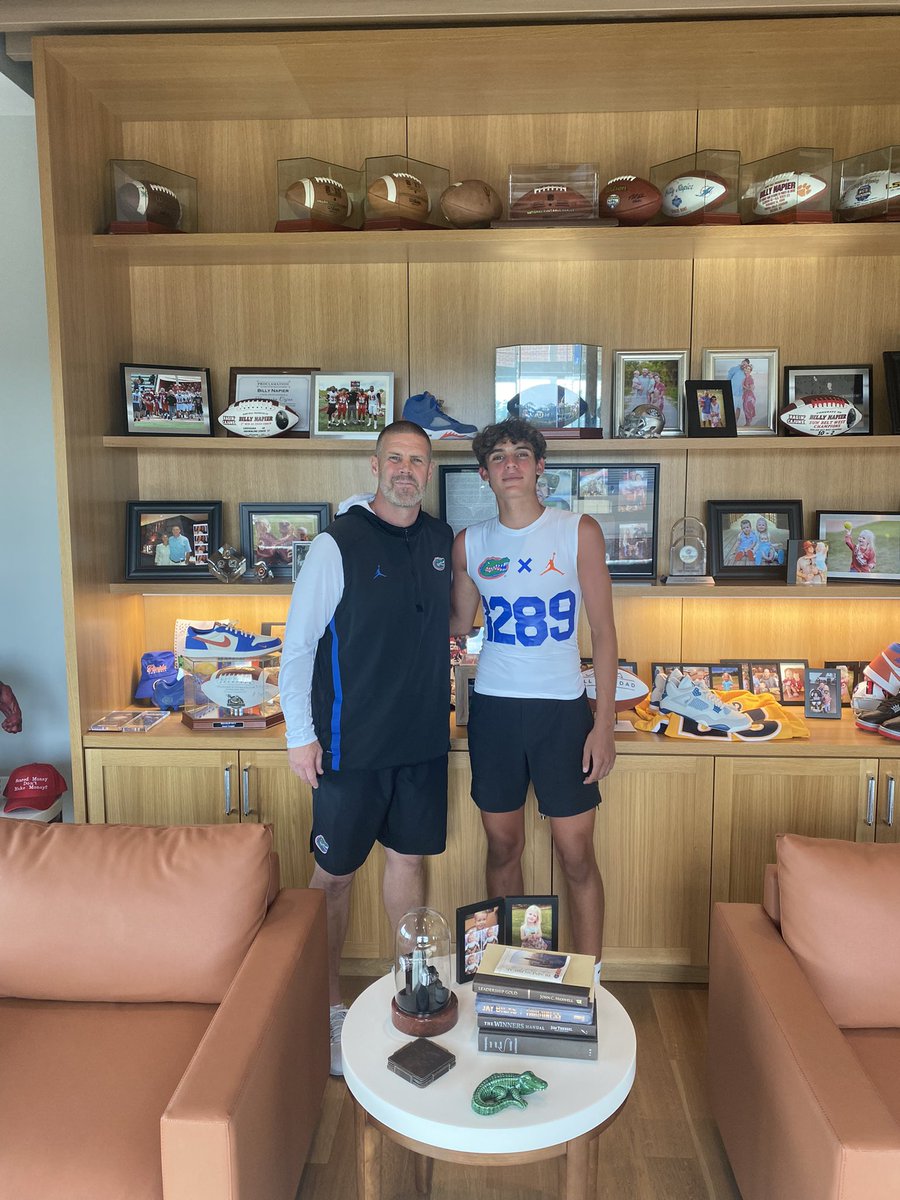 Great experience at the University of Florida today. Thank you <a href="/coach_bnapier/">Billy Napier</a> and the gator staff for a great day!