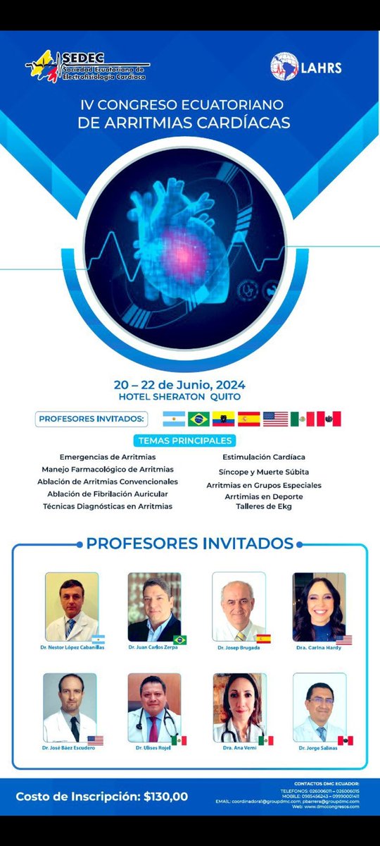 ElectroSIAC (@electrosiac1) on Twitter photo Nuestro Consejo ElectroSIAC estará participando en el Congreso Ecuatoriano de Arritmias, junto a grandes expertos. Los esperamos <a href="/CarinaHardy4/">CarinaHardyEP</a> <a href="/berniann/">Dra. Anna Berni</a> <a href="/LAHRSonline1/">LAHRS</a> <a href="/SIAC_cardio/">SIAC</a> <a href="/nlcabanillas/">Lopez Cabanillas Nestor</a> <a href="/drjosellorente/">Dr. Jose Llorente R.</a> Nuestro Consejo ElectroSIAC estará participando en el Congreso Ecuatoriano de Arritmias, junto a grandes expertos. Los esperamos <a href="/CarinaHardy4/">CarinaHardyEP</a> <a href="/berniann/">Dra. Anna Berni</a> <a href="/LAHRSonline1/">LAHRS</a> <a href="/SIAC_cardio/">SIAC</a> <a href="/nlcabanillas/">Lopez Cabanillas Nestor</a> <a href="/drjosellorente/">Dr. Jose Llorente R.</a>