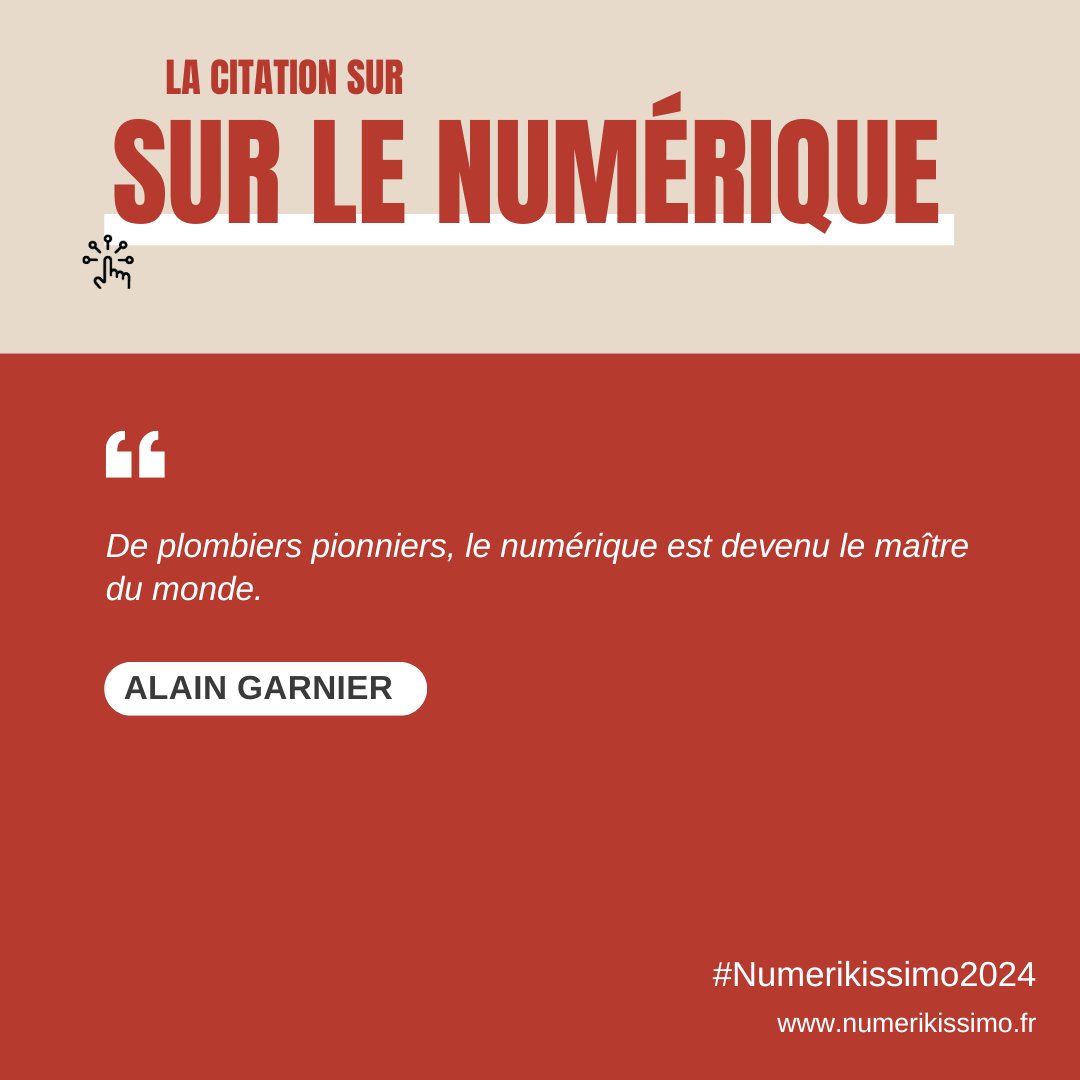 #CitationDuJour 💬 Retrouvez la citation sur le numérique de <a href="/garniera/">garniera</a> dans le Top acteurs du #numérique en France en 2024. ⤵️

Téléchargez <a href="/numerikissimo/">Numerikissimo</a> avec + de 100 personnalités ! ▶️ numerikissimo.fr

#Numerikissimo #Numérique