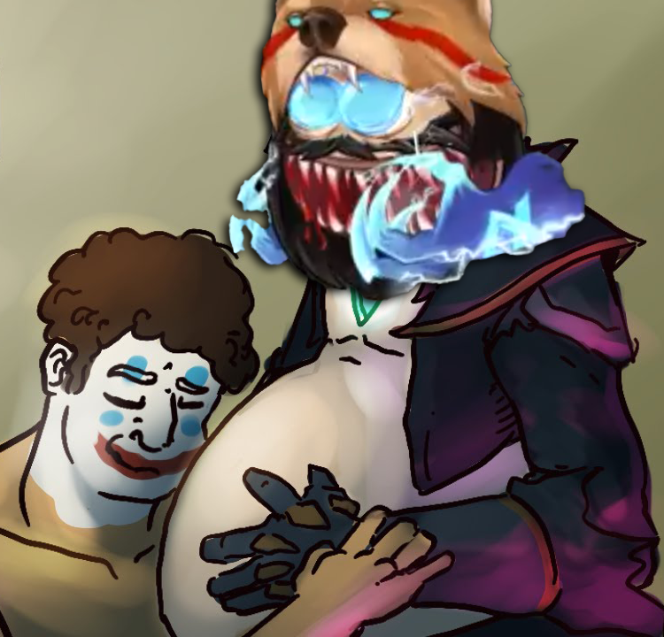 Okay guys, yes we have the Aribo and Drututt Enemy Arc right now

but imagine them sitting on Top Lane Alcove and kissing

Aribo full clearing Drututt's mouth

For the Final Arc of the Tournament

Aribo finally getting the Leash he deserves

From enemys to lovers

to win it all