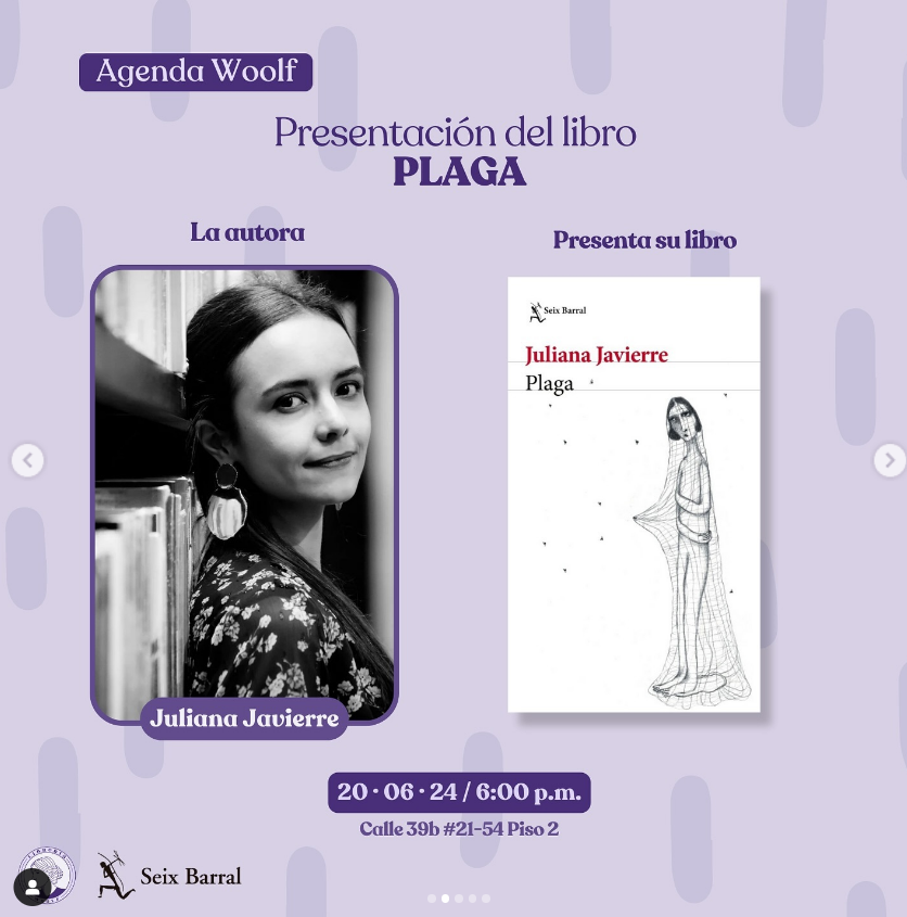 Amigas y amigos de Bogotá:
¡Nos vemos este jueves, 20 de junio, a las 6 p.m., en la hermosa Librería Woolf!