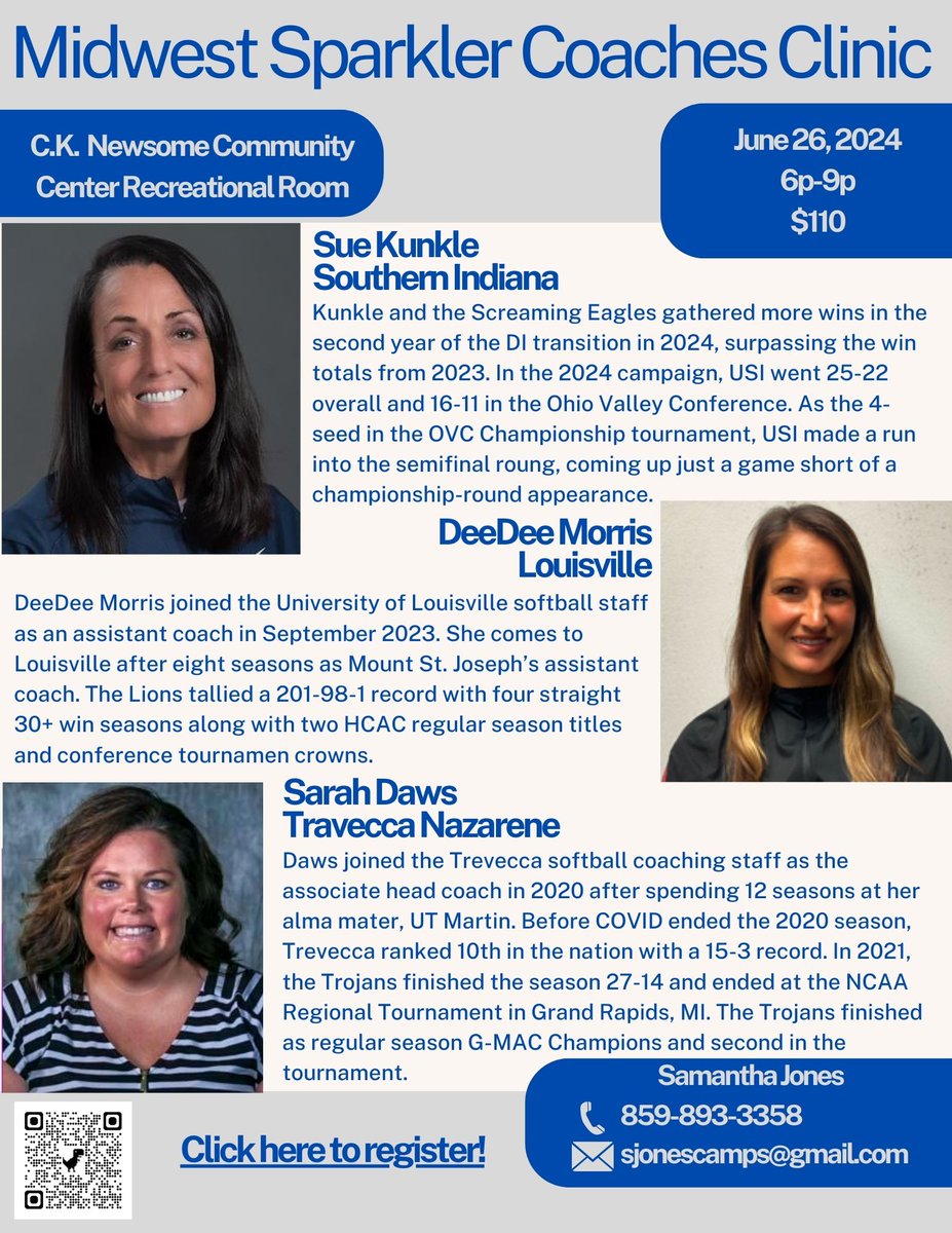 Looking to improve your softball IQ? Join us and our 3 amazing coaches to hear about how they became so successful! You don't want to miss out!