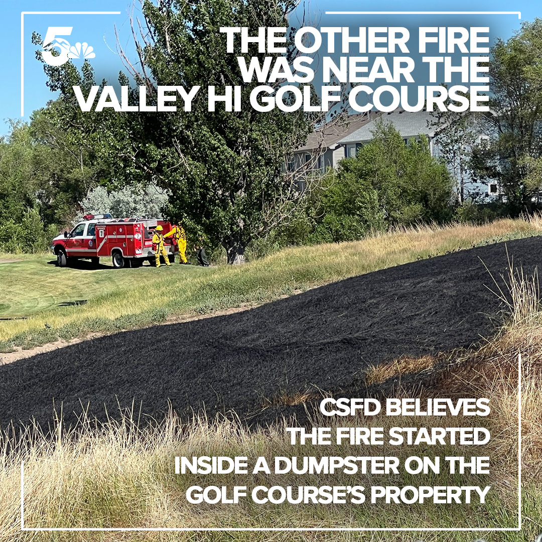 KOAA's tweet photo. The Colorado Springs Fire Department contained two fires this afternoon.
One of the fires was near the Colorado Springs Airport, and the other was near the Valley Hi Golf Course.
More at: https://t.co/WKmEYcOFA0
#csfd #grassfire #coloradosprings https://t.co/YJSIGAcx4F