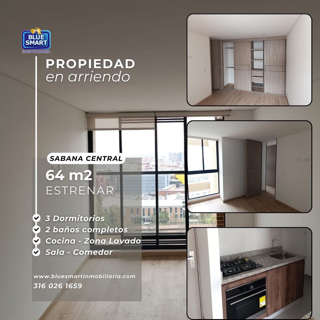 BlueSmartPrin's tweet image. ✨¡Bienvenido a tu nuevo hogar en La Sabana, Bogotá!🏙
📍Dirección: Carrera 18 # 14- 04
🏘Conjunto: Sabana Central
🏠Habitaciones: 3 con Closet
🛁Baños: 2
🚗Parqueadero: Si
🕋Depósito: Si
⬆Piso: 13 Planta
-Ascensor: Si
🐾Mascotas: Si
💲Canon: 2´300.000