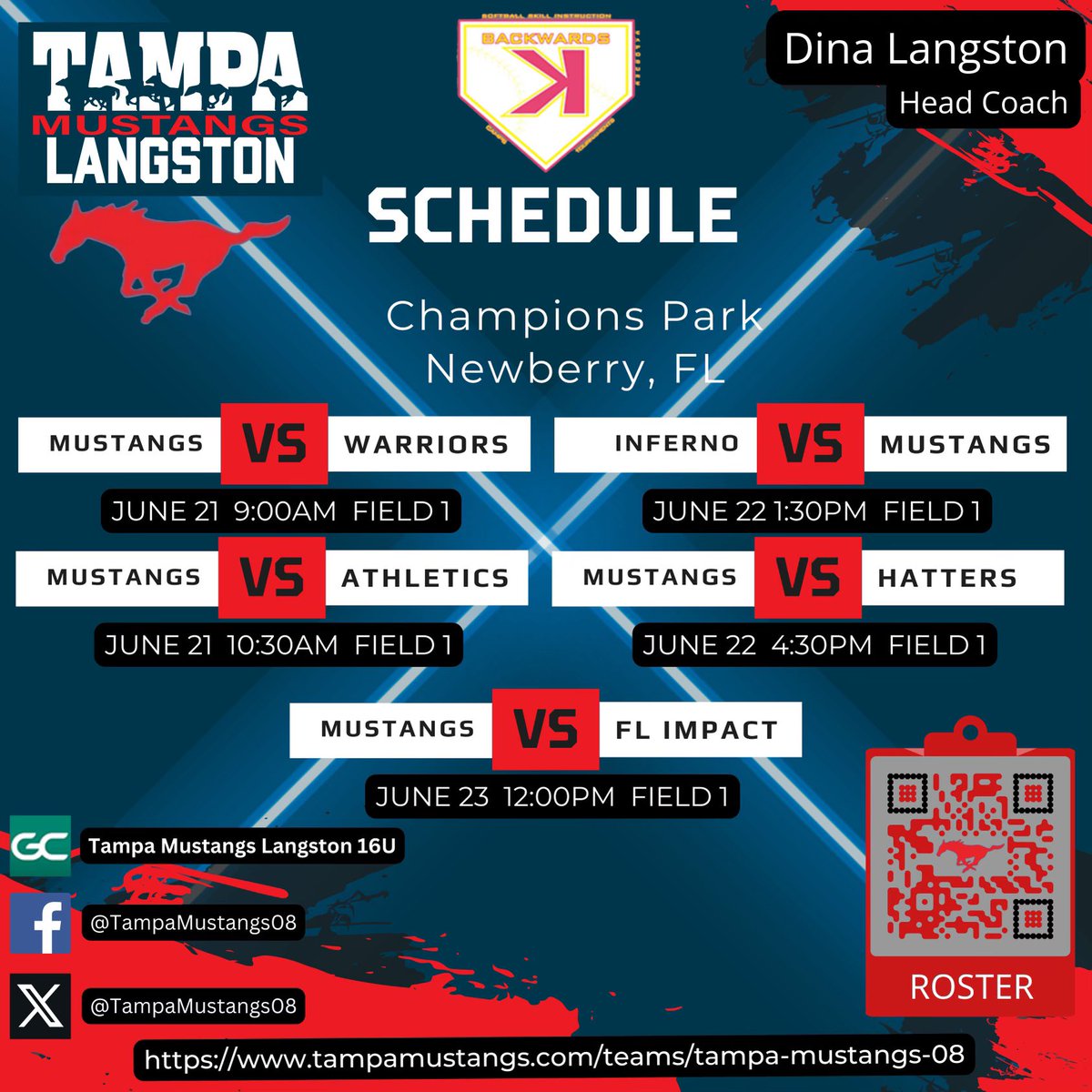 This weekend <a href="/tampamustangs08/">Tampa Mustangs 08</a> and I will be at the Backwards K tournament! Looking forward to playing this weekend! <a href="/bezares_jr/">Jose Bezares Jr</a> <a href="/SaintLeoSB/">Saint Leo Softball</a> <a href="/USFSoftball/">USF Softball</a> <a href="/RollinsSoftball/">Rollins College Softball</a> <a href="/FlaglerSoftball/">Flagler Softball</a>