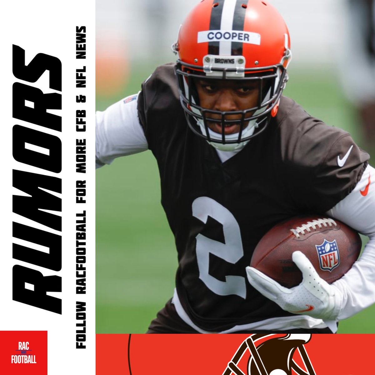 RacFootball's tweet photo. The #Browns and star WR Amari Cooper are struggling to agree on "length and security" of a contract extension, per brownsbybrad.
Cooper skipped mandatory minicamp as he continues to seek a new deal. https://t.co/ygAphgKXTv