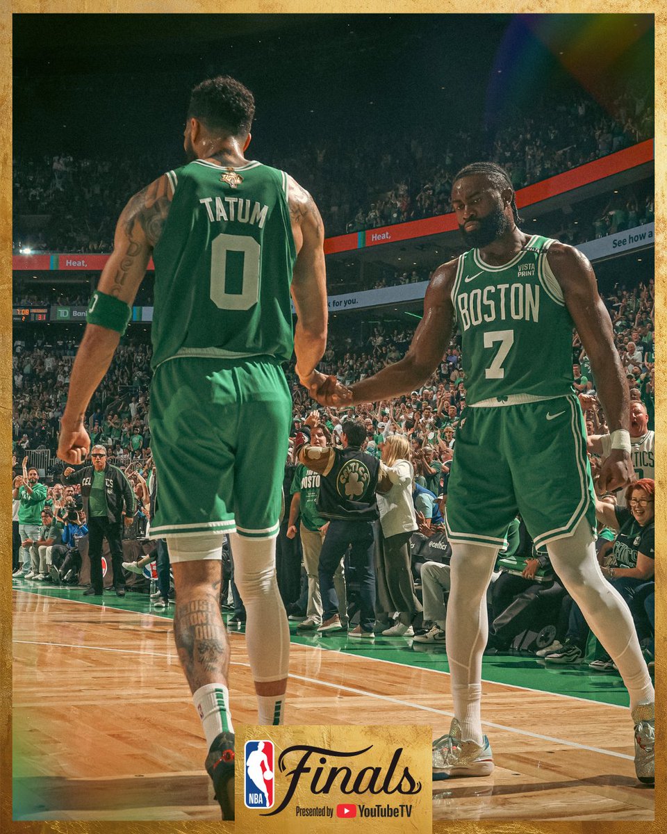 Celtics lead entering the 4th quarter on ABC.

Seeking 🏆 #18.