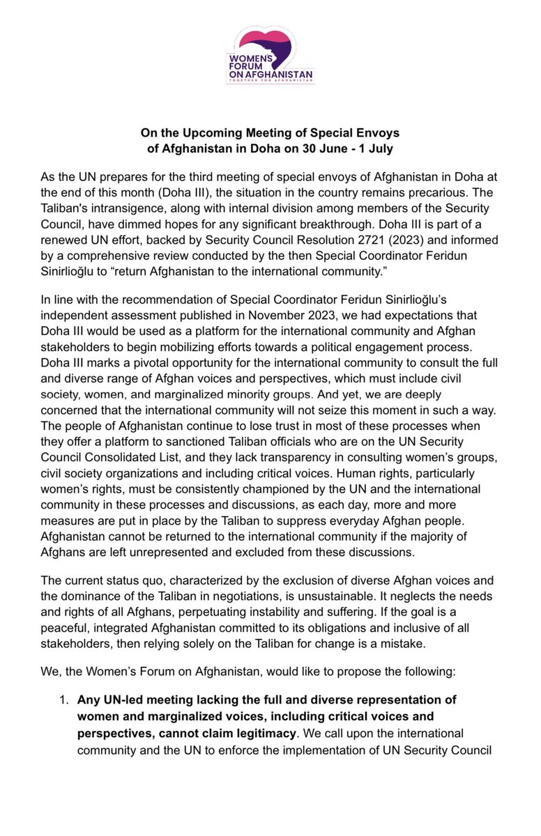 Women's Forum on Afghanistan tweet media