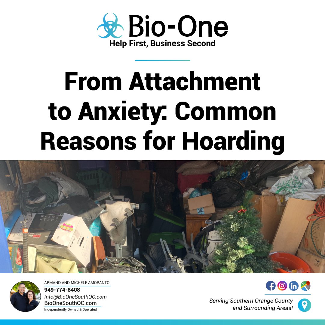 BioOneSouthOC's tweet image. Hoarding, often linked to mental health disorders like OCD, can lead to serious health and safety issues.  

📰: bioonesouthoc.com/from-attachmen…

🌐 BioOneSouthOC.com 
📞 949-774-8408

#bioone #southoc #orangecounty #blog #news #hoarding #hoarderhelp #hoardingcleanup
