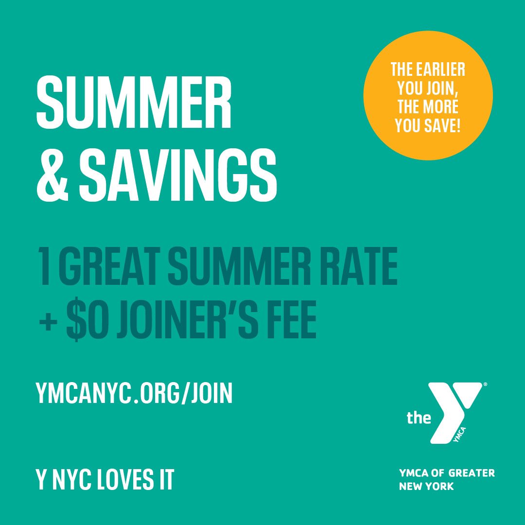 There’s no bad time to join the <a href="/ymcanyc/">YMCA of Greater New York</a>, but join for the #summer &amp; you’ll pay a 1-time, low price for the whole season. Y members have access to hundreds of group #fitness classes &amp; some of the best instructors in #NYC. Visit ymcanyc.org/join. Find your home at the Y!