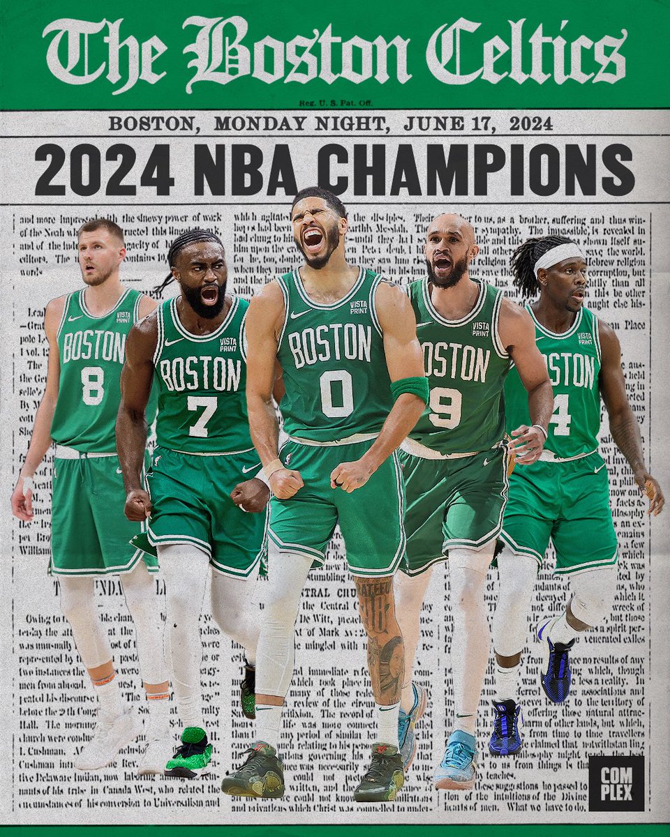 THE BOSTON CELTICS ARE CHAMPIONS ONCE AGAIN! 🍀