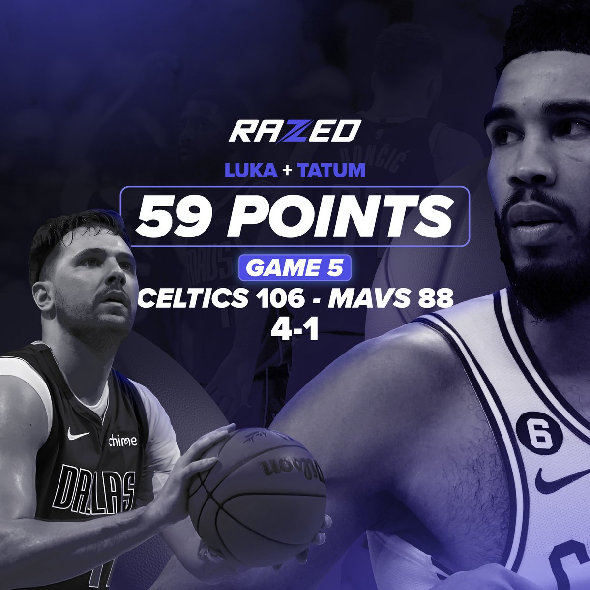 The Celtics have won banner #18 in a game where the 2 superstars went head to head.
In light of the 59 points by Luka &amp; Tatum, we are giving away $590 worth of tips in the comments 

To enter: Comment your username &amp; tag a friend that is annoyed at the Celtics for winning banner