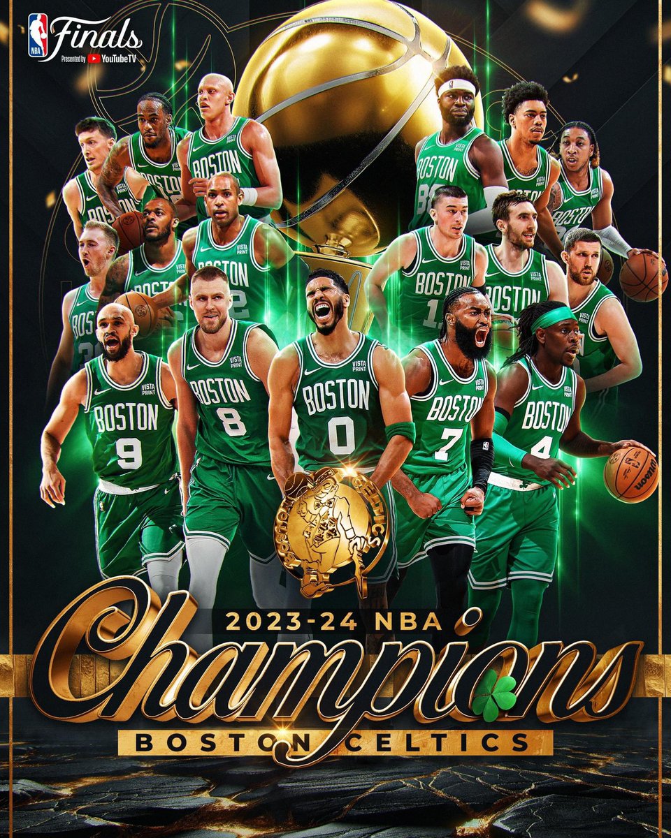 LETS GOOOOOOOO!!!!! ANYTHINGS POSSIBLE!!!!!!  Celtics are the Champions!!!! #Celtics #NBAFinals