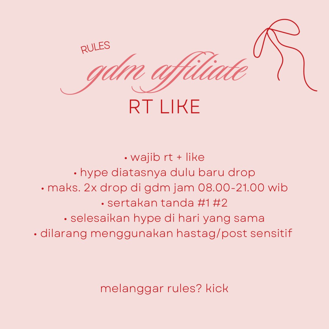 alluwntt's tweet photo. HALO AFFILIATOR
open member "GDM RT + LIKE" gada minimal followers. komen aja yang mau dimasukin🫵🏻 

rt dan komen buat yang mau

tag gdm grup x twitter affiliate moots aff mutualan shopee tokopedia lazada nitip https://t.co/PIxUMK571w