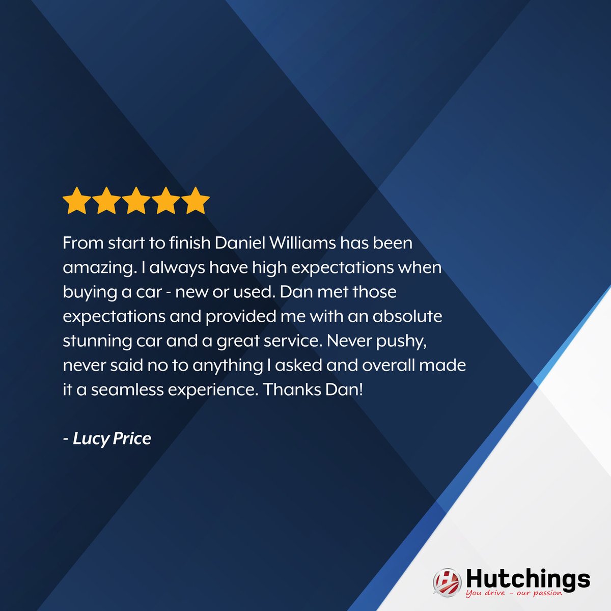Thank you Lucy for your kind review! 😊

#HMG | hutchings.co.uk