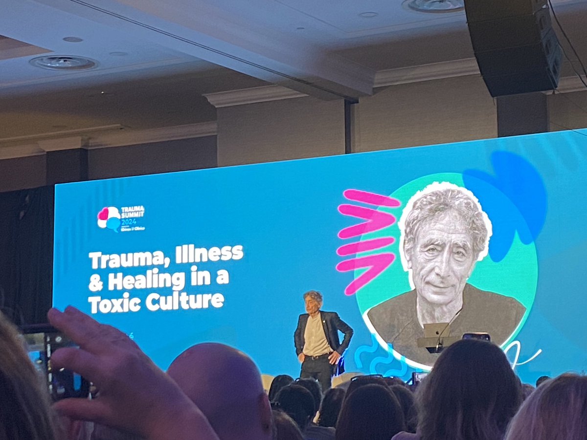 So excited to be listening to Gabor Mate @ #traumasummit2024 🙌🙌