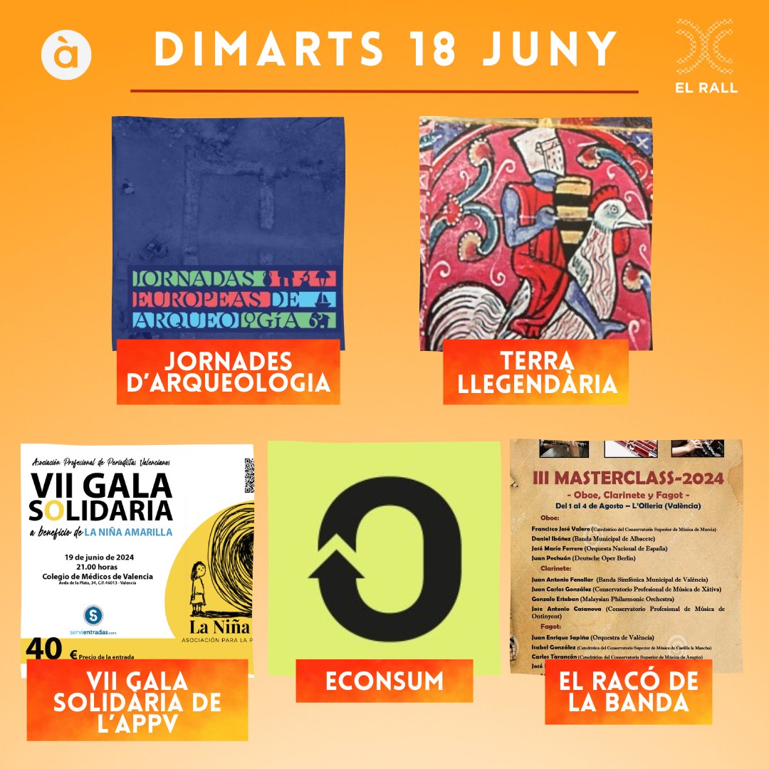ElRall's tweet photo. Hui, dimarts, parlem d'#arqueologia des de #Dénia, #Alzira i #Montant, visitem la Gala Solidària de l'@_APPV_ o viatgem a la @TLlegendaria de @JuanFFerrandiz🌄.

📻A les 12 h ens escoltem en la ràdio d'@apunt_media! https://t.co/bXiOyz0FW8