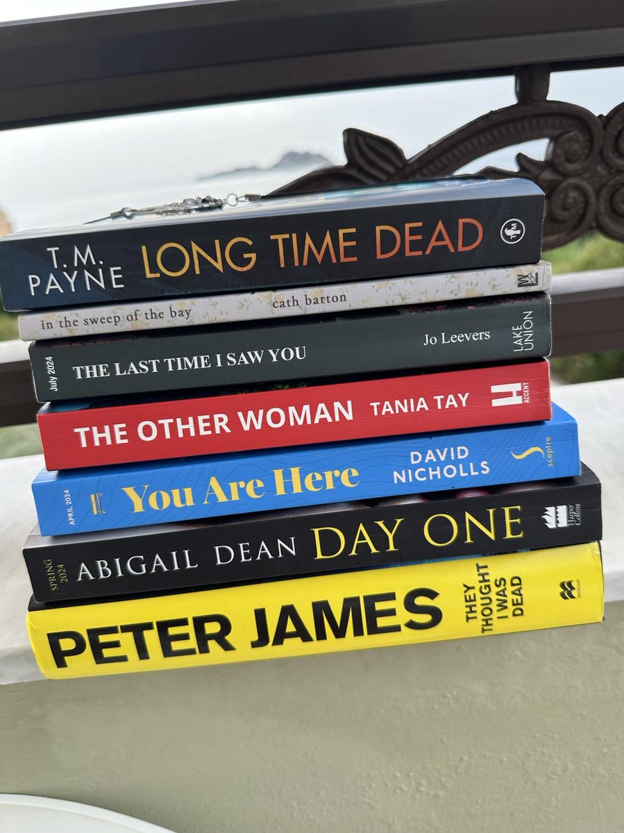 annecater's tweet photo. Holiday Reading. Arillas, Corfu - June 2024
#LongTimeDead @Tinap66Payne
#InTheSweepoftheBay @CathBarton1
#TheLastTimeISawYou @JoLeevers
#TheOtherWoman @taniatay88
#YouAreHere @DavidNWriter
#DayOne #AbigailDean
#TheyThoughtIWasDead @peterjamesuk
Reviews to follow ... https://t.co/v2HCxcPcbi
