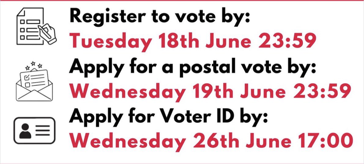 If you live in the UK then please vote. I know the main parties are run by a bunch of nob heads. But you’re also voting for your local MP, some of whom are running as independents and actually decent human beings. Don’t give up, that’s what your enemy wants u to do.
