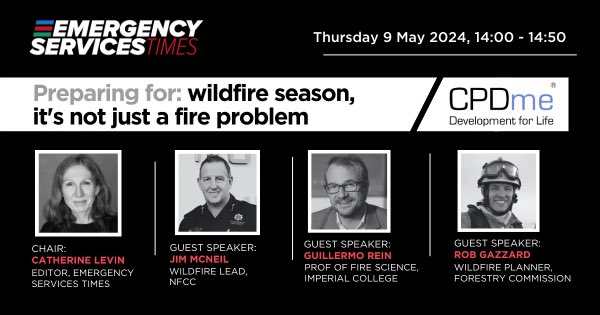 GuillermoRein's tweet photo. Wildfire webinar. 
Preparing for: wildfire season, it's not just a fire problem.
By Emergency Services Times

https://t.co/HbC37tO5WI https://t.co/6PlUnOciqp
