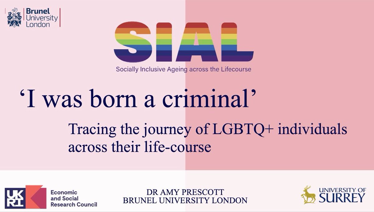 Another week, another conference! Looking forward to presenting this morning at <a href="/MansfieldOxford/">Mansfield College, University of Oxford</a> for the Queer and Trans Now postgrad symposium 🏳️‍🌈🏳️‍⚧️. I will be talking about our project, <a href="/SIAL_Brunel/">Socially Inclusive Ageing across the Lifecourse</a>, using real quotes from our participants #lgbtq #research #gerontology