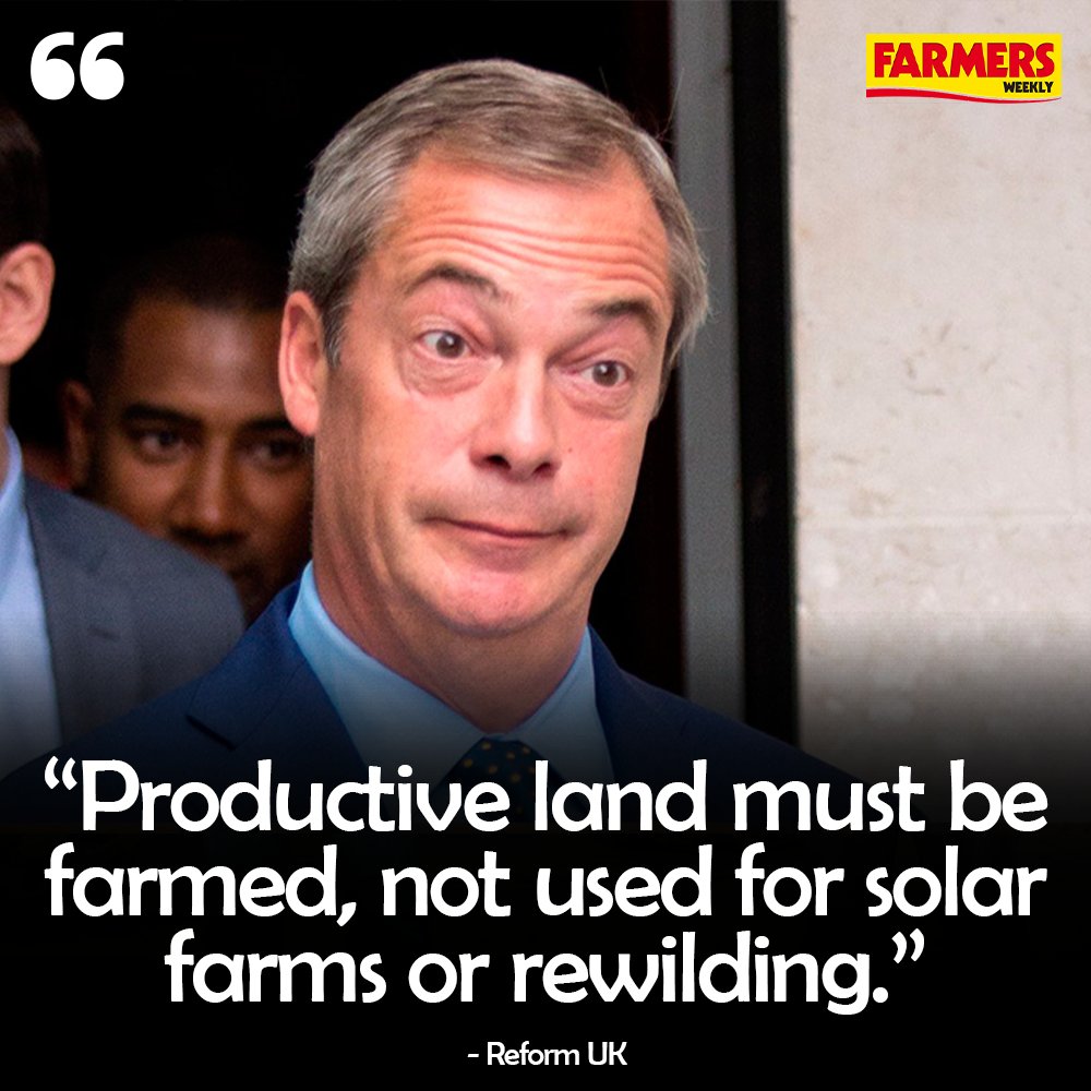 💷 A boost to the farm budget, greater protection for farmland and a fairer supply chain are among the promises being made by <a href="/reformparty_uk/">Reform UK</a> and <a href="/Nigel_Farage/">Nigel Farage MP</a> as part of the pre-election manifesto.  

READ MORE: ow.ly/Vfw550Skz0i