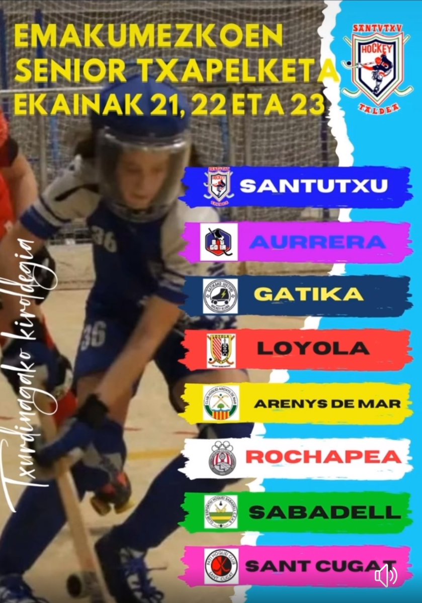 Rakelgola's tweet photo. Asteburu honetan ekainak 21, 22 eta 23, emakumezkoen #hockey 🏒 senior txapelketa antolatuko du @SantutxuHT|k Txurdinagako pistan. #Bilbo

Este fin de semana 21, 22 y 23 de junio, @SantutxuHT organiza el torneo senior #femenino de Hockey 🏒 en la pista de Txurdinaga, Bilbo. https://t.co/e8i8RioyNh