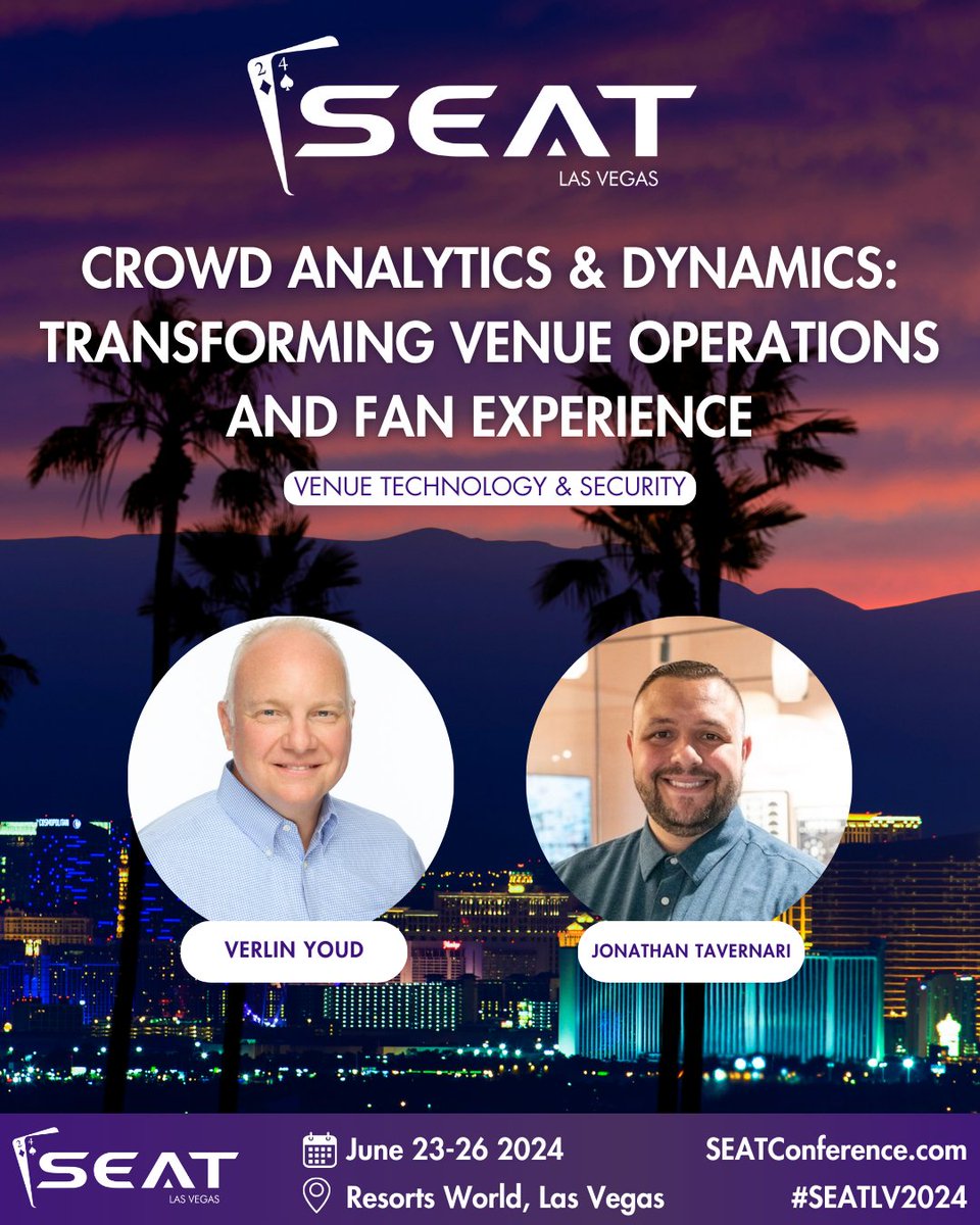 Crowd Analytics &amp; Dynamics: Transforming Venue Operations and Fan Experience

Be part of the future of sports and entertainment at #SEATLV2024. 
Register at SEATconference.com