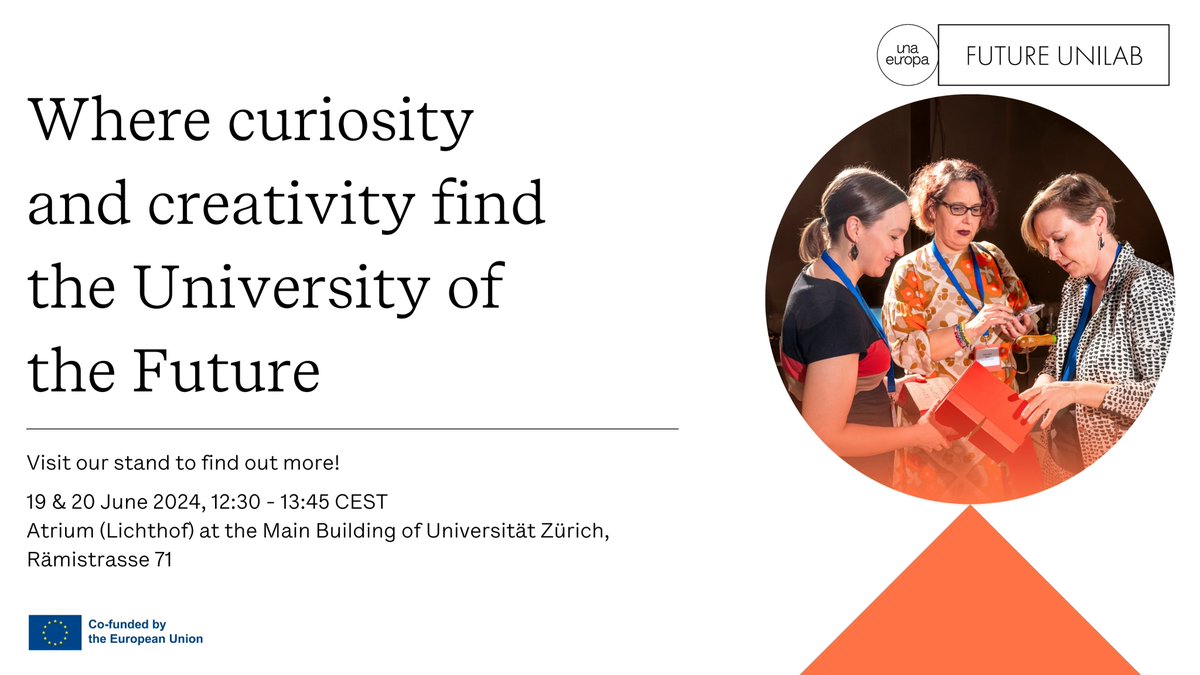 Una Europa Future UniLab (@future_unilab) on Twitter photo Join us at the <a href="/Una_Europa/">Una_Europa</a> #GeneralAssembly at <a href="/UZH_ch/">Universität Zürich</a>🎉 Explore our stand where you'll be able to:
🧐Learn about the #FutureUniLab's work
💡Share your insights
🍬Enjoy some sweets
All while chatting with our Steering Committee👥
Excited?🤩 See the details below👇 Join us at the <a href="/Una_Europa/">Una_Europa</a> #GeneralAssembly at <a href="/UZH_ch/">Universität Zürich</a>🎉 Explore our stand where you'll be able to:
🧐Learn about the #FutureUniLab's work
💡Share your insights
🍬Enjoy some sweets
All while chatting with our Steering Committee👥
Excited?🤩 See the details below👇