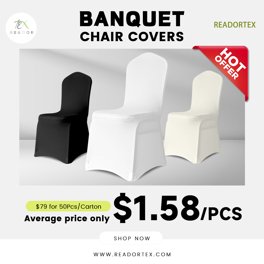 Readortex's tweet image. 💥Special Offer on Banquet Chair Covers by Readortex! Our banquet chair covers are available at just $79/50Pcs, meaning you only pay $1.58 per piece on average. We have them in stock.
shop.readortex.com

#Readortex #ChairCovers #EventPlanning #Weddingplanning #Partysupply