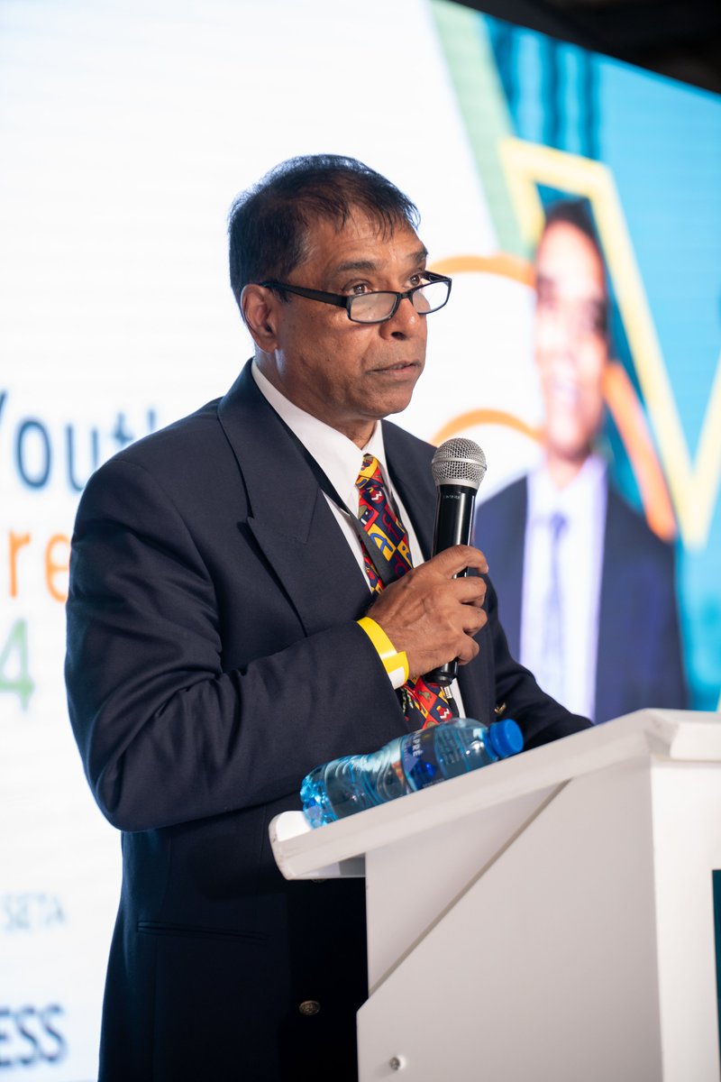 Keynote Address Mr. PK Naicker "Just under 50% of the youth are unemployed with a tertiary graduate. Look at becoming your own boss, that what I tell my won children." #EmpowaYouth2024