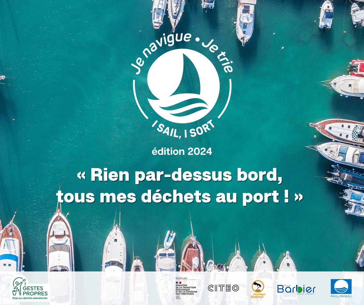 ⛵Pour sa 14e édition, le programme #JeNavigueJeTrie revient avec quelques nouveautés à bord ! 

⚓ 22 nouveaux #ports participants 
🔎de nouveaux outils de #sensibilisation 
🙋‍♂️et un nouvel ambassadeur :  Pierrick  Ledard, gestionnaire de port et champion d'aviron de mer !