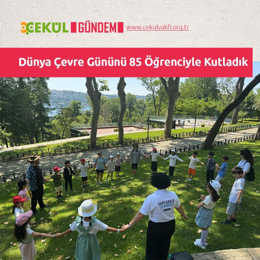 cekulvakfi's tweet photo. #ÇEKÜLDoğadanÖğreniyorum Atölyesiyle, 5 Haziran Dünya Çevre Gününde Emirgân Korusundaydık. Yapı Kredi Step Elçileri işbirliği ve 11 ÇEKÜL gönüllü doğa eğitmeninin desteğiyle bu yıl toplam 85 öğrenci ve 5 öğretmenle biraraya geldik. https://t.co/otusnAn2e9
