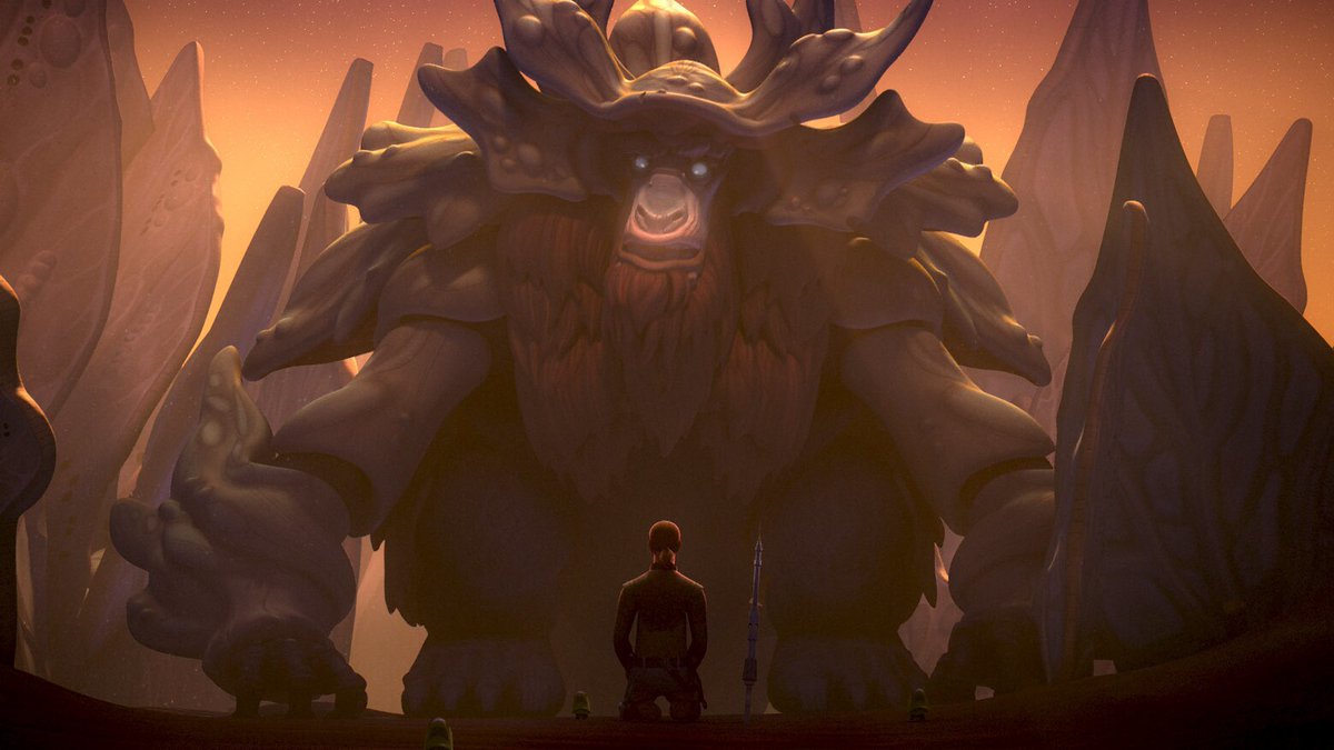 TheRaeSide's tweet photo. There's a giant coral gorilla thing that claims to encompass all that the force is. A scary witch woman that can turn a simple man into force wielding sith lord by magic. There are many expressions of the force idk how some people are suddenly shocked by these witches existing https://t.co/5U7bTch4QV